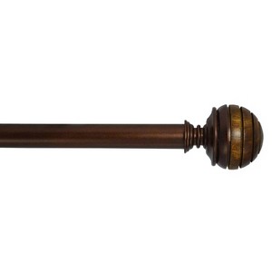 Versailles Exotique Ridges Steel Heavy Duty Curtain Rod Set for Windows Bronze - 1 of 1