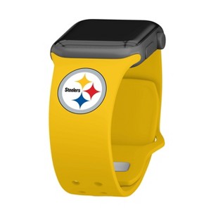 NFL Pittsburgh Steelers Apple Watch Compatible Silicone Band  - Yellow - 1 of 3