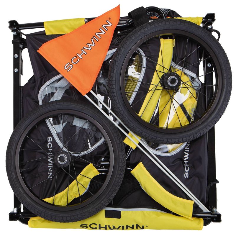 Schwinn Prescott Bike Trailer - Yellow/Black, 6 of 7