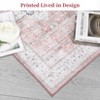 Vintage Oriental Washable Rug, Non-Slip, Ultra-Thin Lightweight Low Pile Carpet, Retro Medallion for Living Room or Bedroom - 4 of 4