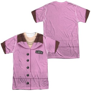 Men's I Love Lucy Chocolate Factory Costume (Front Back Print) Short Sleeve Costume T-Shirt - 1 of 4