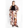 Women's Plus Size Miranda Print Pant - burnt orange | CITY CHIC - 3 of 4