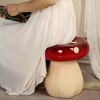 SEVOBAL Mushroom Statue Stool Outdoor Garden Forest Base Courtyard Lawn Courtyard Summer Decoration Indoor Party Festival Kid Gift, Red, 13"*13"*13.8" - 4 of 4