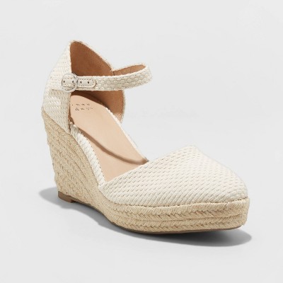 espadrille wedges cream