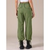 INSPIRE CHIC Women's High Waist Elastic Drawstring Casual Wide Leg Cargo Pants with Pockets - 4 of 4