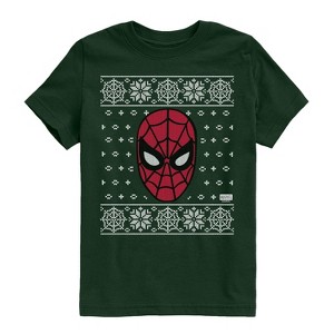 Boys' - Marvel - Spiderman Sweater Short Sleeve Graphic T-Shirt - 1 of 3