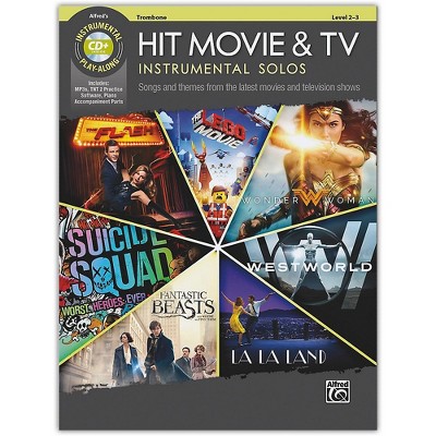 Alfred Hit Movie & TV Instrumental Solos Trombone Book & CD Level 2-3