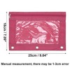 Unique Bargains Pencil Case for 3 Ring Binder Smooth Zipper Transparent Window for Folders - 2 of 4