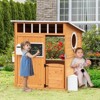VisioGear Wooden Playhouse for Kids Outdoor with Working Door,Windows,Mailbox,Bench,Flowers Pot Holder,48''*42.5''*53.25'' - 2 of 4