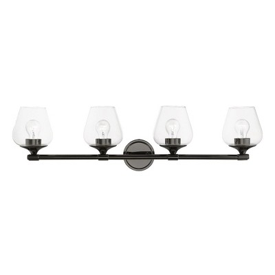 Livex Lighting Willow 4 - Light Vanity in  Black Chrome