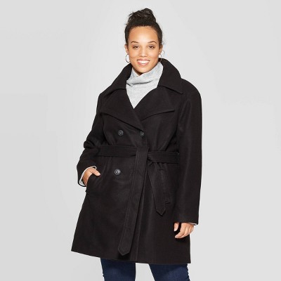 women's plus size peacoat with hood