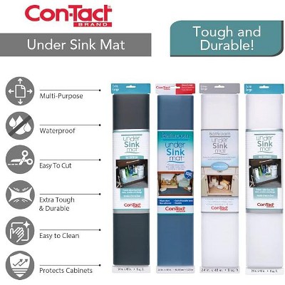 Con-Tact 24" x 48" Clear Non-Adhesive Under Sink Mat