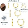 Small Sterling Silver Huggie Hoop Earrings Set for Women, 14K Gold Plated Hoops Stacks for Multiple Piercings - 4 of 4
