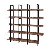 Maliang 5 Tier Bookshelf, Vintage Industrial Style Shelf, with MDF Board, - 2 of 4
