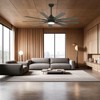 Warmiplanet 62"Ceiling Fans with Lights and Remote Control, Reversible Silent DC Motor, 6 Speeds, 3 Color Dimmable LED Light, Timer, Black, 9-Blades - 4 of 4
