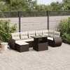vidaXL 8 Piece Patio Sofa Set with Cushions Brown and Cream Poly Rattan - without storage - 2 of 4