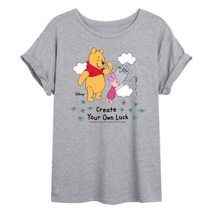 Women's - Disney - Create Own Luck Oversized Graphic T-Shirt - 1 of 4