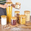 7-Pack Glass Food Storage Jars with Airtight Bamboo Lids for Pantry Organization - 4 of 4