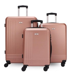 Mirage Luggage Alisa ABS Hard shell Lightweight 360 Dual Spinning Wheels and Combo Lock 3-Piece Luggage Set - 1 of 4