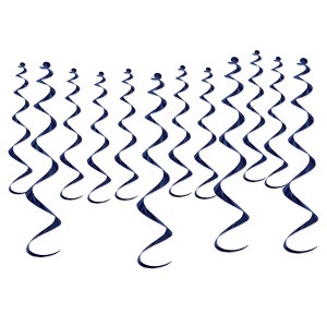 Beistle Metallic Whirls, Assorted Colors, 8-13.5" & 4-25", (24/Pkg) - 1 of 4