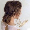 Unique Bargains Faux Pearl Camellia Hair Clips 1 Pc - 2 of 4