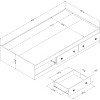 HomeStock Mate's Platform Storage Bed with 3 Drawers Pure White Summertime - 4 of 4