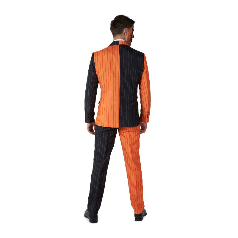 Suitmeister Men's Halloween Costume - Jack-O Pinstripe Suit Black - Orange, 2 of 4