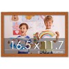 PosterPalooza | Slim Profile Brown Picture Frame - UV Acrylic, Backing Board, Hanging Hardware Included - 2 of 4