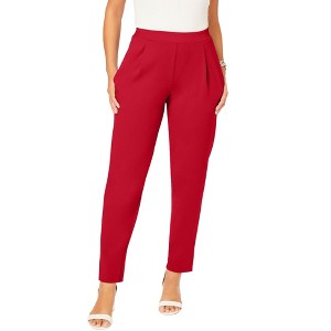 Jessica London Stretch Knit Crepe Straight Leg Pants - 1 of 4