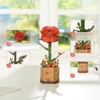 ROBOTIME 3D Wooden Puzzle Red Rose DIY Model Building Kits Artifical Flower Toys, Red, 3.3"*2.5"*8.2" - 3 of 4