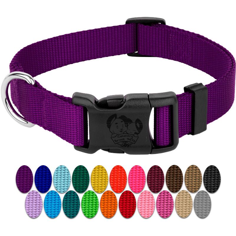 Country Brook Petz American Made Deluxe Purple Nylon Dog Collar, Extra Small, 5 of 9