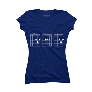 Junior's Design By Humans Rocking Dad Guitar Chords By HoangCathrine T-Shirt - 1 of 2