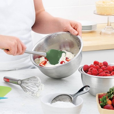 Pesto Green Stainless Steel Silicone Cooking Utensil Set, 6 Pieces