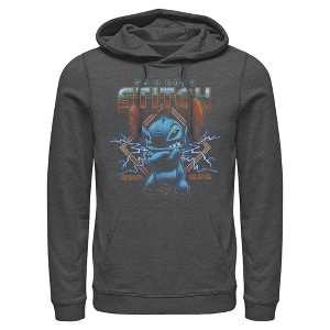 Mens Lilo & Stitch 80s Rocker Stitch Lightweight Hoodie - 1 of 4