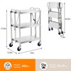 3-Tier Foldable Utility Cart with Wheels, 300 LBS Capacity, Rolling Service Cart for Home, Garage, Kitchen & Workshop Storage - 2 of 4