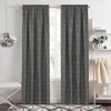 Kate Aurora Contemporary Geometric Shabby Diamond Clipped Rod Pocket Single Window Curtain Panel - 3 of 4