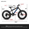 VASIP 20 Inch Fat Tire Bike 7 Speed Mountain Bike, Dual Disc Brakes,Carbon Steel Frame, Front Suspension, City Commuter City Bike for Adult - 3 of 4