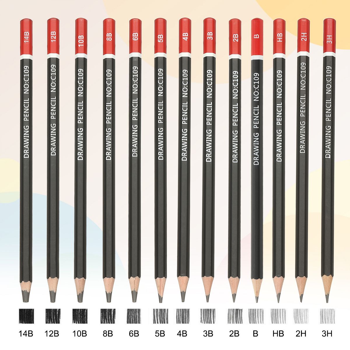 Unique Bargains Hexagonal Pre-sharpened Wood Break-proof Drawing Pencils 24 Pcs - thumbnail 3