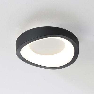 Claxy LED Flush Mount Ceiling Light Black 4000K 10W 8-inch Round