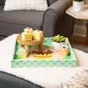 Northlight Set of 3 Cupcake Theme Square Wooden Serving Trays 16 - Green/Brown - 3 of 4