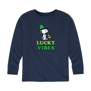 Boys' - Peanuts - St. Patrick's Day with Snoopy Long Sleeve Graphic T-Shirt - 1 of 4