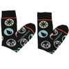 Magic The Gathering Men's Colors Of Magic Symbols Allover Design Adult Mid-Calf Crew Socks Shoe Sizes 8-12 Black - 2 of 3