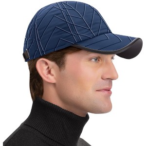 Collections Etc Men's Quitted Cap With Ear Flaps - 1 of 4