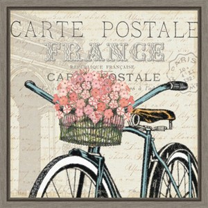 Amanti Art Paris Ride II (bicycle) by Pela Studio Canvas Wall Art Print Framed 16-in. x 16-in. - 1 of 4