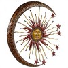 Metal Sun and Moon Indoor Outdoor Wall Decor with Stars Gold - Olivia & May - 4 of 4