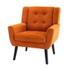 VASIP Modern Soft Ergonomics Accent Chair Living Room Chair Bedroom Chair Home Chair With Black Legs For Indoor Home - 4 of 4