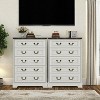 ORRD Farmhouse Style Bedroom 5 Drawer Dresser, 31.5'' Wooden Chest of Drawers with Metal Handles for Living Room, Hallway, Closet (Gray) - 3 of 4