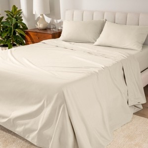 Organic Cotton Percale Bed Sheet Set by Bare Home - 1 of 4