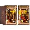 Robotime 3D Wooden Bookstore Library Book Nook Model,Building Kit DIY Dollhouse Bookshelf Desk Decor Gifts, Multicolored, 7.28''*3.94''*9.53'' - 3 of 4