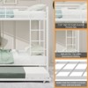 Okak Queen/Full Tube Iron Bunk Bed with Ladders & Rolling Trundle,Contemporary Bed Frame for Bedroom,Dormitory - 4 of 4